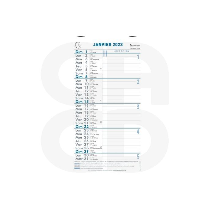 Exacompta - Calendrier Bloc mensuel avec feuillets détachables 18